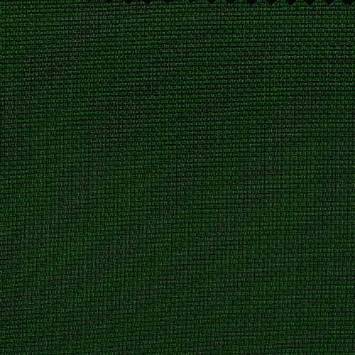 A close-up of a green textile fabric with a fine, tightly-woven texture and a zigzag-cut edge visible at the top.
