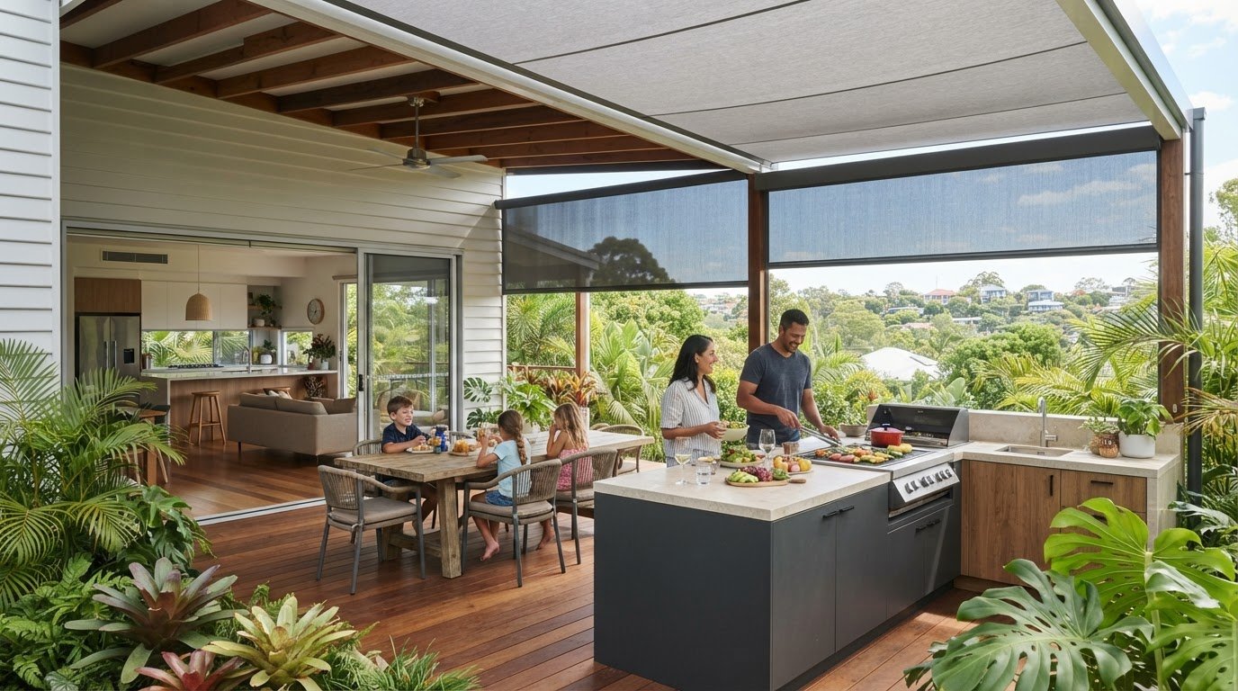 Outdoor Kitchen Shade in Brisbane: Plan a Cooler, More Comfortable Space
